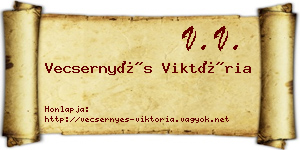 Vecsernyés Viktória névjegykártya