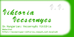 viktoria vecsernyes business card