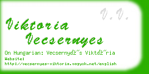 viktoria vecsernyes business card